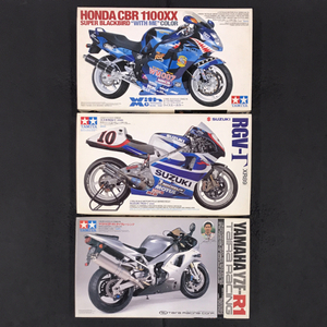 TAMIYA 1/12 スズキRGV-T 他 ヤマハYZF-R1 タイラレーシング 等 未組立品 プラモデル ホビー 計3点 セット QR121-150