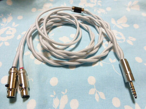 HEDD Audio HEDDPhone 用 BELDEN 1804a 八芯 200cm 長め 4.4mm5極 FT-7445 (R) FURUTECH ロジウム メタル miniXLR TA-ZH1ES TEAC UD505