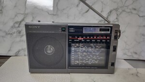 S1174 SONY ICF-EX5 昭和レトロ AM&FMラジオ ヴィンテージ/希少/ソニー 通電&ラジオ受信OK その他詳細動作未確認 現状品 JUNK