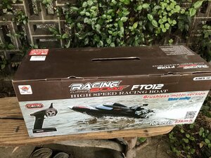 ★　【新品　長期保管品　動作不明】　Ｒａｃｉｎｇ　Ｂｏａｔ　レーシングボート　ＦＴＯ１２　ラジコン　模型　ボート　船舶　インテリア