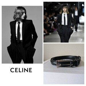 美品 CELINE レザーベルト 70 セリーヌバイエディスリマン saint laurent paris サンローランパリ ディオールオム HEDI SLIMANE エディ期