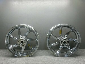 ハーレーダビッドソン ソフテイル 検 ）FLS FLSTC FLSTN FLDE FLHC FLHCS 新古 純正 フロント リア ホイール ミラー クローム T16×3.00MT