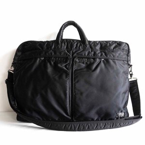 【人気】PORTER 【タンカー 2WAY ブリーフケース】ポーター ショルダー ビジネスバッグ ナイロン ブラック TANKER BAG u2410056