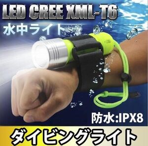 LED ダイビングライト 1000ルーメン XML-T6 水中ライト ストラップ 付属 N561