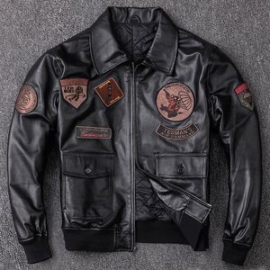 フライト レザー イタリア製造 ジャケット 100% シープスキン レザージャケット モーターサイクル ジャケット SIZE:M fz41P