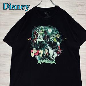 【入手困難】Disney ディズニー ヴィランズ Tシャツ 2XLサイズ キャラクター マレフィセント 一点物 レア 半袖 ゆったり 