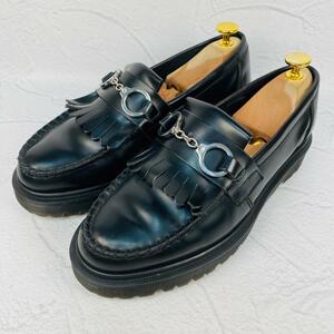 【良品】Dr.Martens ドクターマーチン エイドリアン スナッフル ビット 黒 ブラック 5 24cm ローファー アクセント アイコニック 定番