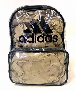 adidas （アディダス）PVC BACKPACK LOGO ロゴ シースルー 透明 ロゴ バックパック リュックサック かばん BAG デイパック