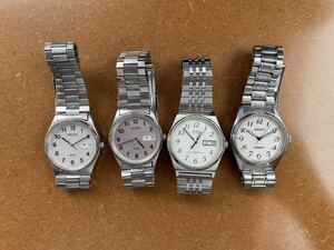 中古 不動 SEIKO 7N48-7A00/7N43-7B60/ALBA V743-8A10/ORIENTSWIMMER メンズ腕時計 クォーツ まとめ売り 計4点 セイコー アルバ オリエント