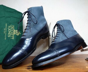 【美品/送料無料】英国製 CROCKETT&JONES/クロケット&ジョーンズ HIGHAM 360Last ストレートチップ ブーツ 71/2E 26cm相応/cheaney churchs