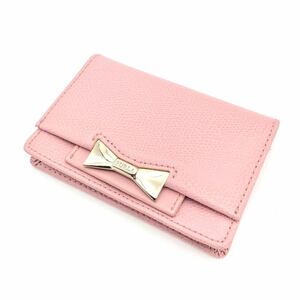 美品 FURLA フルラ リボン カードケース 名刺入れ