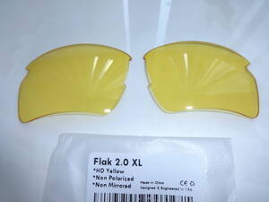 ★オークリー フラック 2.0 XL(9188) 用 カスタムレンズ HD YELLOW Color 新品 Flak 2.0 XL