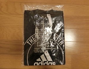 未着用 メンズ adidas アディダス Tシャツ Lサイズ 172cm~178cm BLACK 黒 × 白 男性用 新品