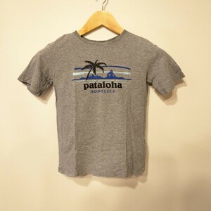 美品 Patagoniaパタゴニア キッズ灰半袖TシャツSサイズ グレー