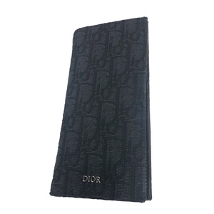 【中古】Dior ディオール バーティカル ロングウォレット 2OBBC002YSE_H03E オブリーク ブラック 長財布 23013583 DS