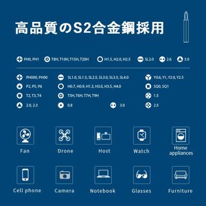 　USB充電式 電動精密ドライバー 62 in 1 電動 静音設計 コンパクト