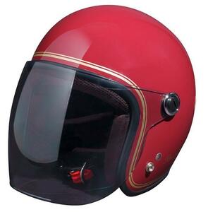 【47％引】ロッソ ROH-506 レッド（55-57cm）ジェットヘルメット【新品・未使用】