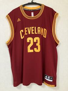 【良品】 NBA レブロン・ジェームズ JAMES ＃23 CAVS クリーブランド・キャブス ★adidas アディダス ユニフォーム ジャージ XL