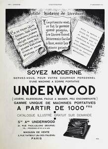 稀少！広告/1934年アンダーウッド・タイプライター広告/Underwood Typewriter/T