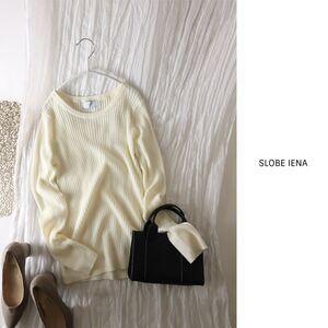 超美品☆イエナ SLOBE IENA☆ボートネック リブニット☆A-O 0313