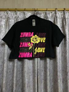 ZUMBA 正規品 リメイク ズンバ ウェア LOVE シャツ Tシャツ トップス ダンス エアロ ジム フィットネス ハロウィン コスプレ 仮装 スタジオ