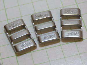 Nikon Part(s) - Metal fittings for camera shoulder strap with Nikon Logo ショルダーストラップ用 長さ調整金具 Nikon刻印付き.