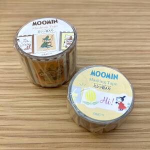 MOOMIN　マスキングテープ　30mm×5m＆15mm×5m　２柄セット　E　学研ステイフル　ムーミン