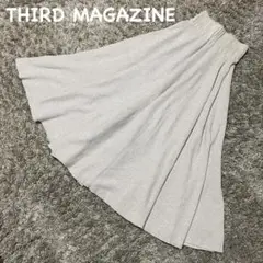 【新品未使用】THIRD MAGAZINE フレア ロングスカート ワッフル素材