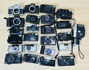 1円～ まとめ売り コンパクトカメラ 計24台 　Canon、FUJIFILM、RICOH、Minolta、Panasonic等 カメラ まとめ