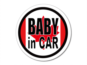 BC●カナダ国旗BABY in CARステッカー●KIDS 赤ちゃん SA