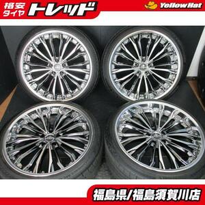 ウェッズ クレンツェ フェルゼン 9.5/10J-21 +37/40 114.3 SBC/PO コンチネンタル MC6 245/35R21 美品 アルファード 須賀川店頭取付OK