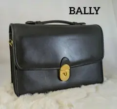 美品 BALLY バリー レザー ワンハンドル ハンドバッグ ブラック系