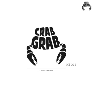 【CRAB GRAB】クラブグラブ★02★ダイカットステッカー★切抜きステッカー★2枚入り★3.5インチ★8.8cm