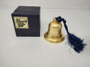 U545【美品】高級美術朱肉入れ　bell(ベル)/工芸品/ハンコ/金色/鳴物/持鈴/レトロ/アンティーク/記念品/印鑑/雑貨/コレクション/オブジェ