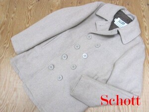 ★ショット Schott★メンズ U.S.740N メルトンウール ピーコート ベージュ 38 USA製★R61208002B