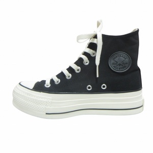 コンバース CONVERSE 新品同様 オールスター R リフテッド オーバーテープ ハイ キャンバススニーカー 黒 ブラック US4 23cm 31312470