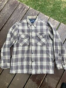 ヴィンテージ 70s: Pendleton】USサイズM: Made in USA: ペンドルトン ネルシャツ 長袖 vintage チェック