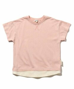 新品　SHOO・LA・RUE/Kids　ひんやり裾レイヤードTシャツ　ベビーピンク(071)　14(140cm)　定価1098円