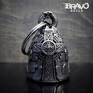 米国製 Bravo Bells ケルト十字 ベル [Celtic Cross] Made in USA 魔除け お守り バイク オートバイ 鈴 アクセサリー ガーディアンベル