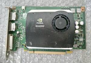 【中古パーツ】NVIDIA Quadro FX580 512M グラフィックボード/ビデオカード 12CM フルハイト 標準 ブラケット PCI-E DP/DVI■BK377-1