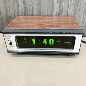 SEIKO セイコー デジタルクロック　DL 406　動作確認済み　50/60Hz　パタパタ　昭和レトロ　ビンテージ パタパタ時計 置時計 目覚まし時計 