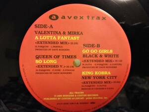 ◎パラパラ教典 VALENTINA & MIRKA/ALOTTA FANTASY-QUEEN OF TIMES / SO LONG - GO GO GILS /BLACK & WHITE - KING KOBRA /NEW…アナログ