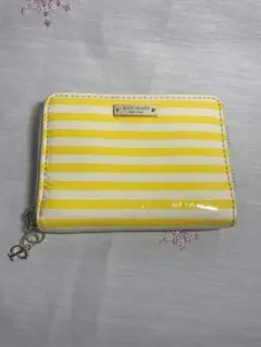 Kate Spade イエロー ストライプ コインケース