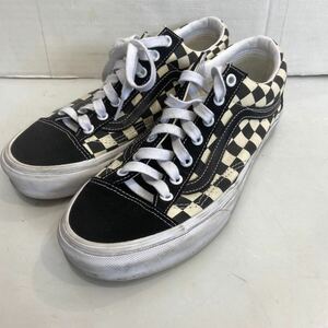 【VANS バンズ】オールドスクール 27cm 黒 白 チェック チェッカー スニーカー LOW 2408oki K