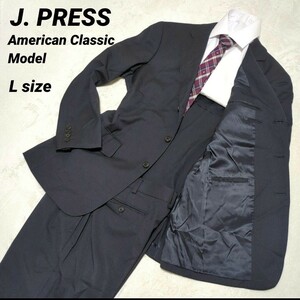 1円~【極美品】ジェイプレス J.PRESS スーツ セットアップ YA6 ブラック 背抜き American Classic Model 段返り3B 大きめサイズ 日本製