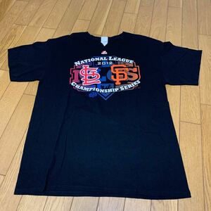 美品マジェスティックMLBメジャーリーグナショナルチャンピオン記念TシャツサイズLサンフランシスコジャイアンツセントルイスカージナルス