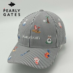 ★新品正規品 PEARLYGATES/パーリーゲイツ ストライプキャップ ＜SURF&TURFシリーズ＞ (UNISEX) 男女兼用