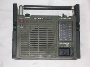 SONY ソニー ICF-111 Sports11　アドベンチャー仕様・全天候型3バンド高感度ポータブルラジオ　受信確認済 ジャンク品