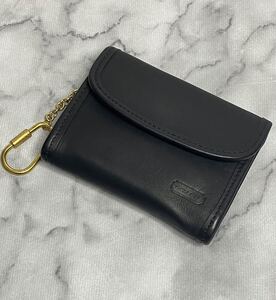 美品　COACH オールドコーチ　黒　ブラック　グラブタンレザー　コインケース　キーケース　メンズ　レディース