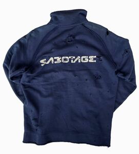 希少!! 名作!! SABOTAGE サボタージュ ショットガン スウェット ネイビー size M ポルトガル製 90s 00s ビンテージ アーカイブ